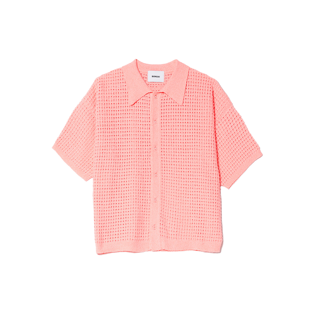 Bonsai Sponge Knit Shirt - Pink