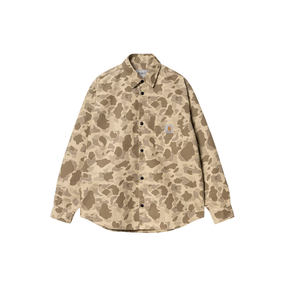 Carhartt WIP L/S Camo Shirt - Camo Duck Desert