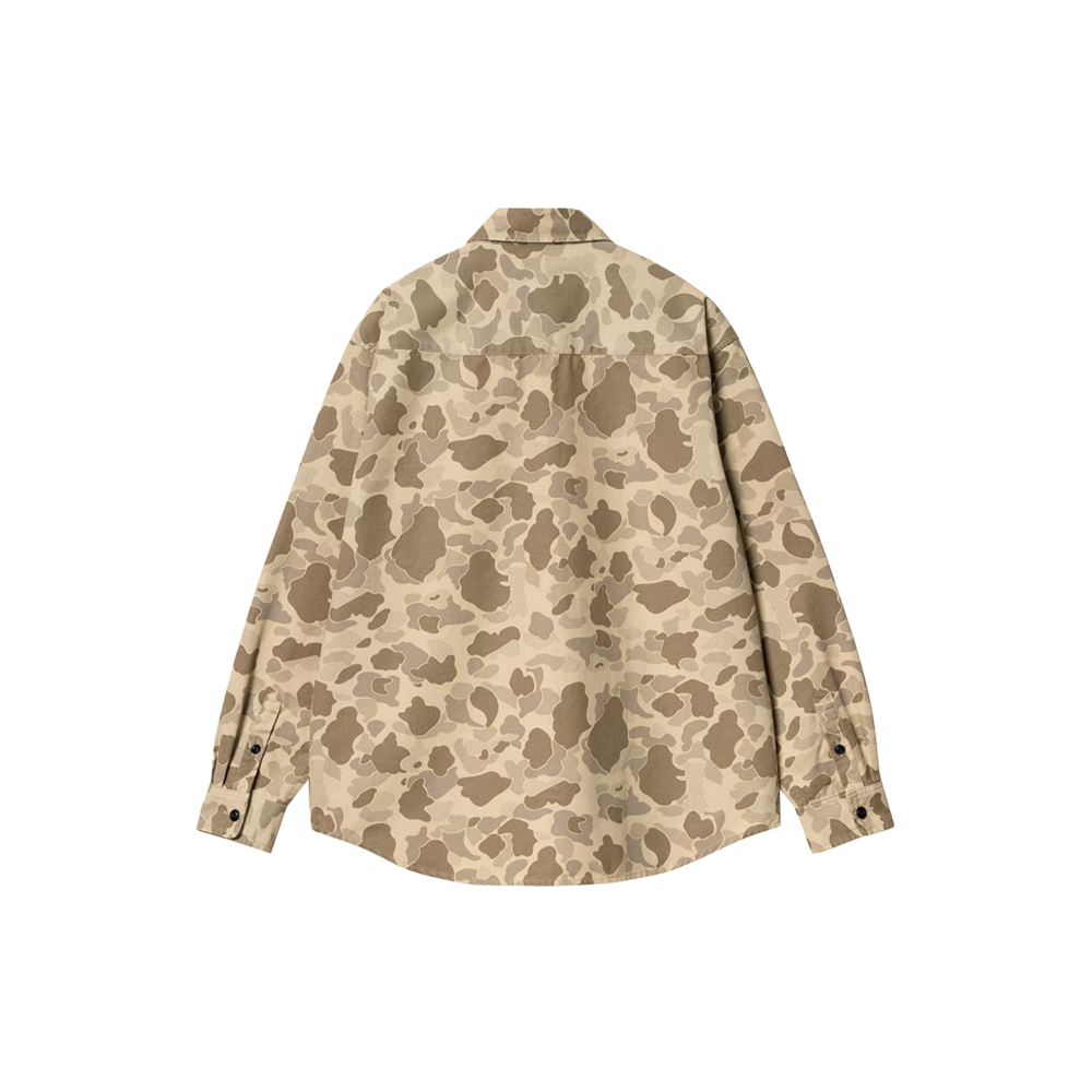 Carhartt WIP L/S Camo Shirt - Camo Duck Desert