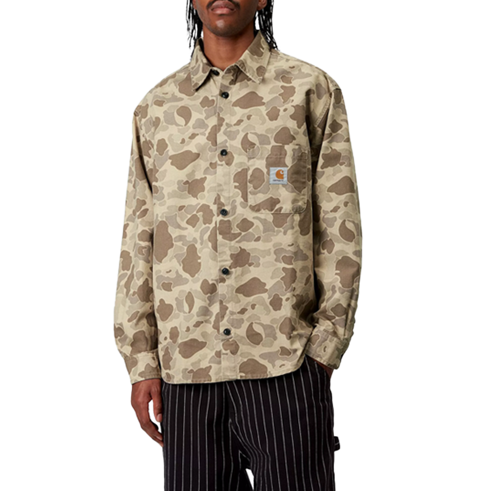 Carhartt WIP L/S Camo Shirt - Camo Duck Desert