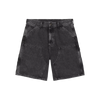 Carhartt WIP Double Knee Short - Black (Stone washed)