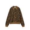 Carhartt WIP L/s Arlo Polo - Camo Leo Jacquard, Tamarind