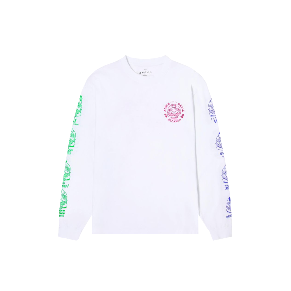 Edwin Music Channel Longsleeve T-shirt - White