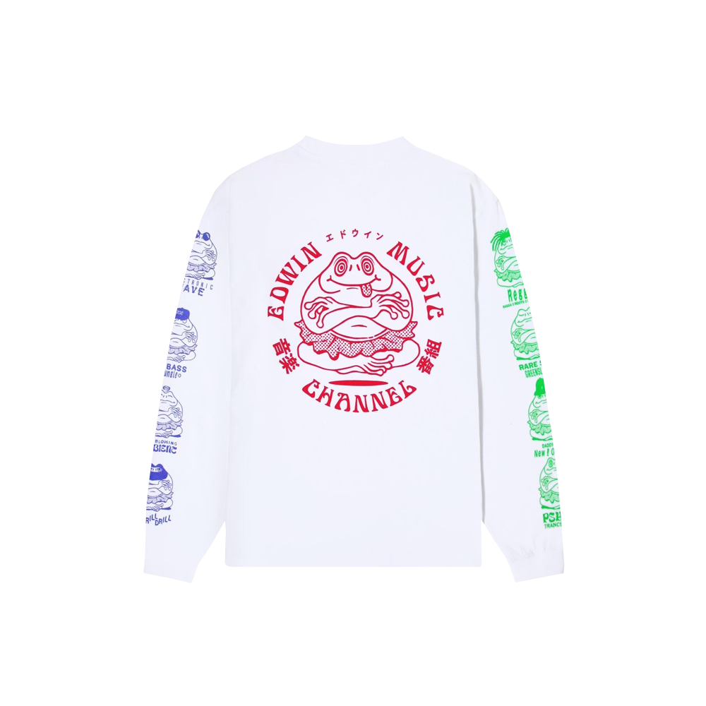 Edwin Music Channel Longsleeve T-shirt - White