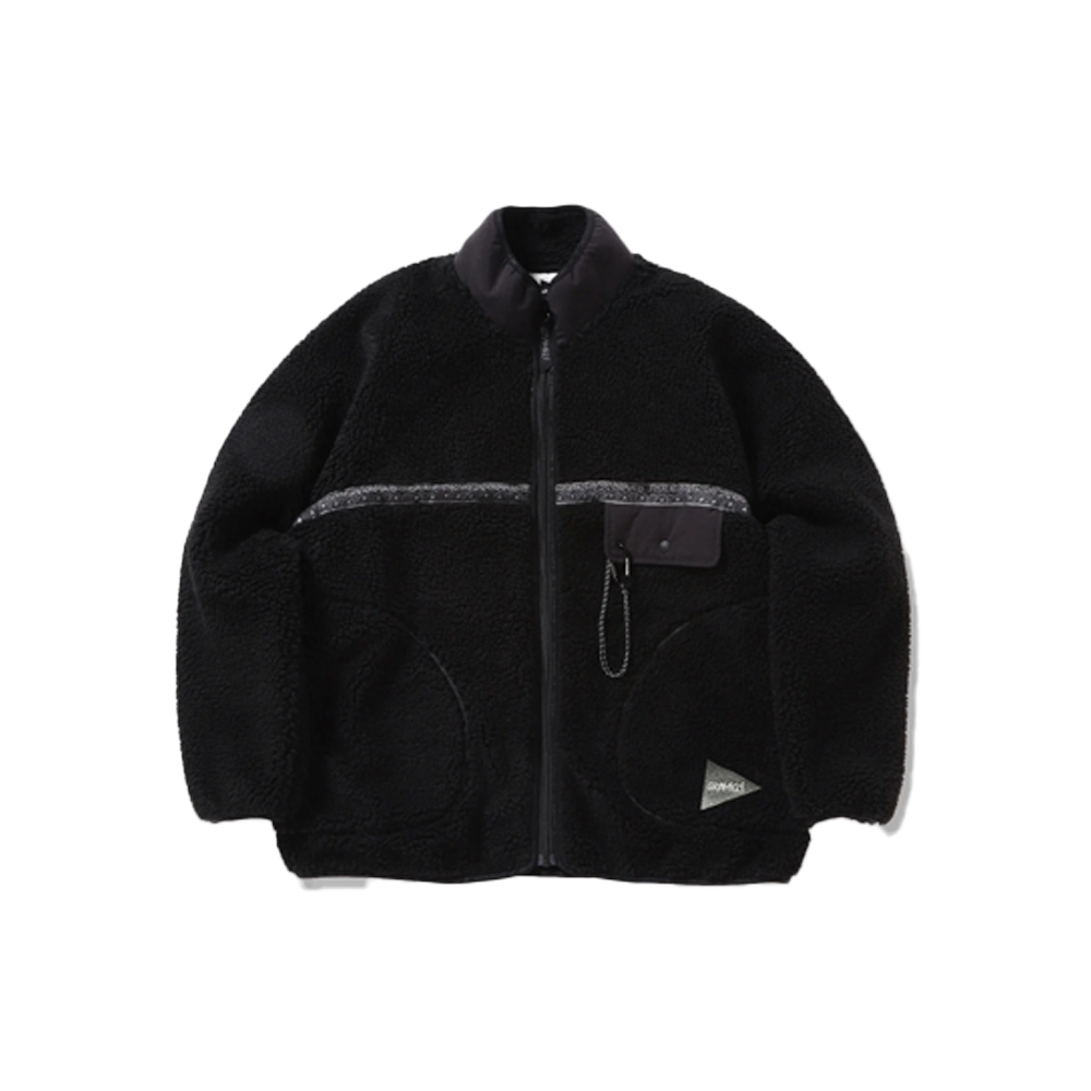 Gramicci x and wander JQ Tape Fleece Jacket - Black