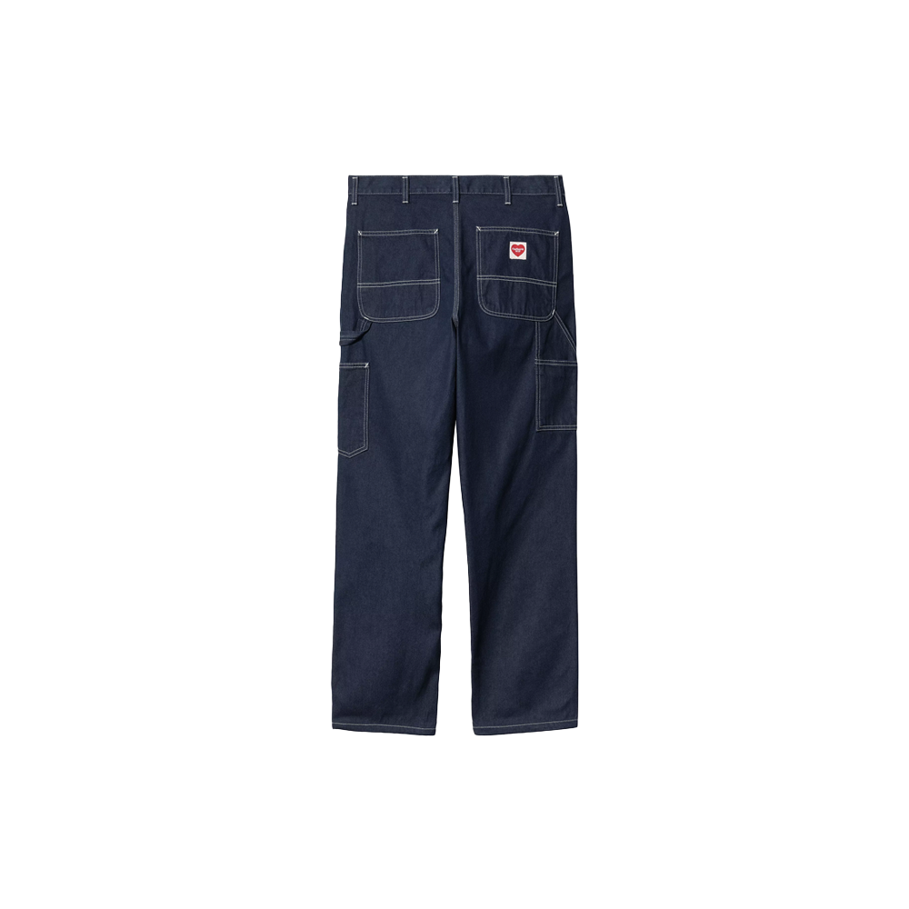 Carhartt WIP Single Knee Pant - Heart patch Blue (Rinsed)